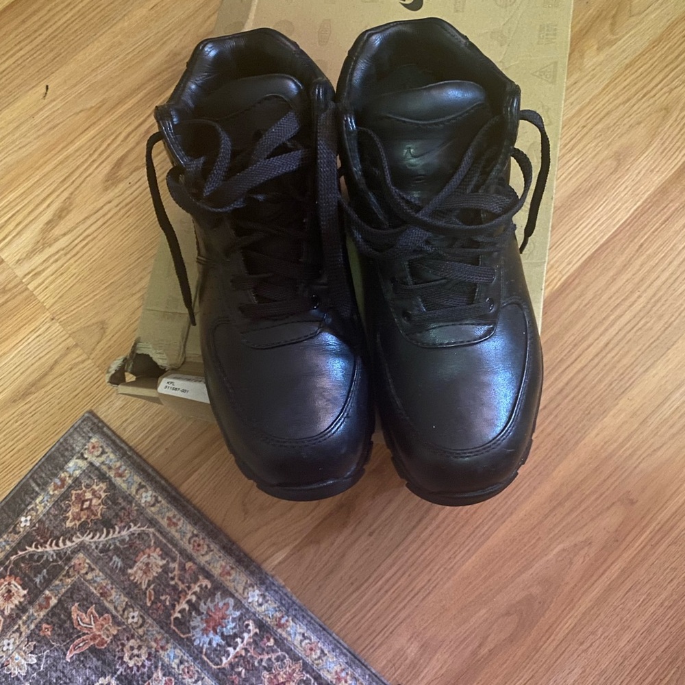 Boys Black Leather Shoes